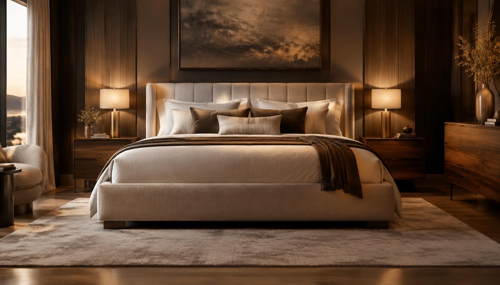 Queen bed + wardrobe — one low price